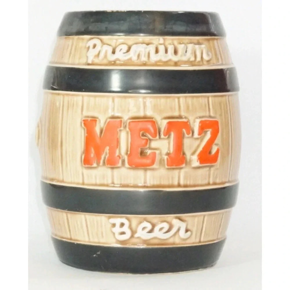 Metz Beer Premium Barrel Bank Vintage - Picture 1 of 5